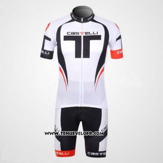 2012 Maillot Ciclismo Castelli Noir et Blanc 1 Manches Courtes et Cuissard